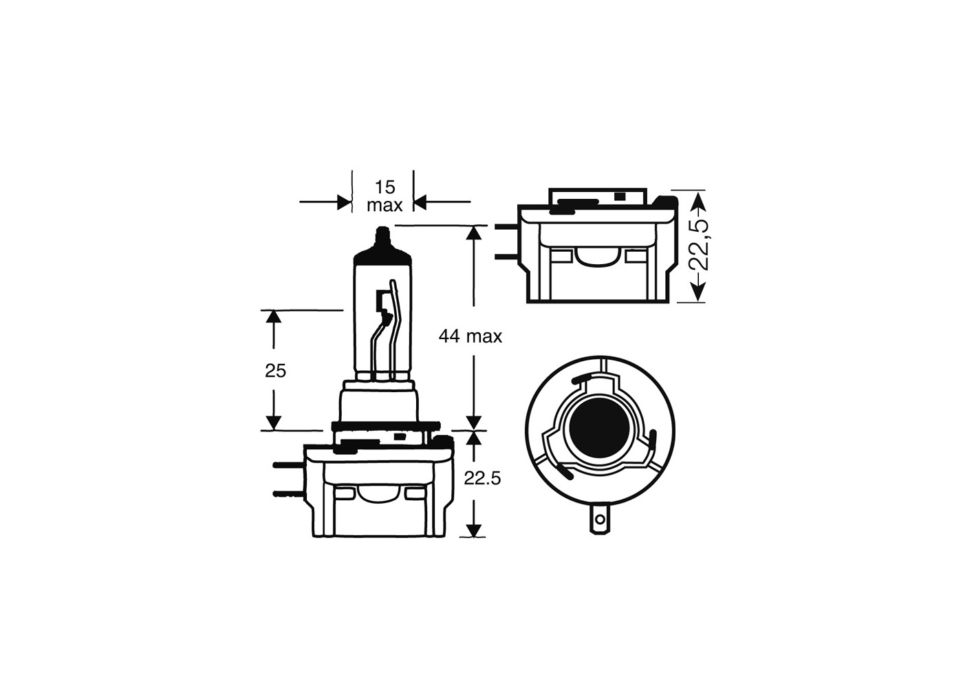 H11B PGJY19-2 bulb cap type